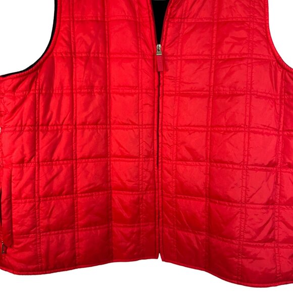 Charter Club Women's Quilted Red Vest 2X Nylon/Polyester - Picture 4 of 6
